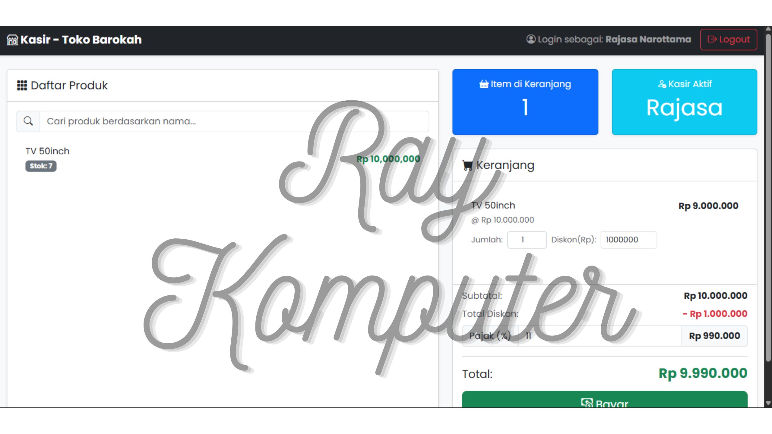 Screenshot aplikasi proyek 2